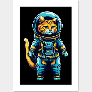 Astronaut cat Posters and Art